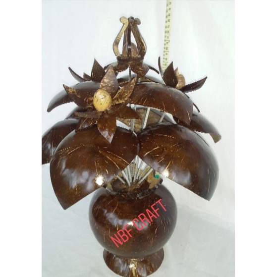 bunga hias batok kelapa