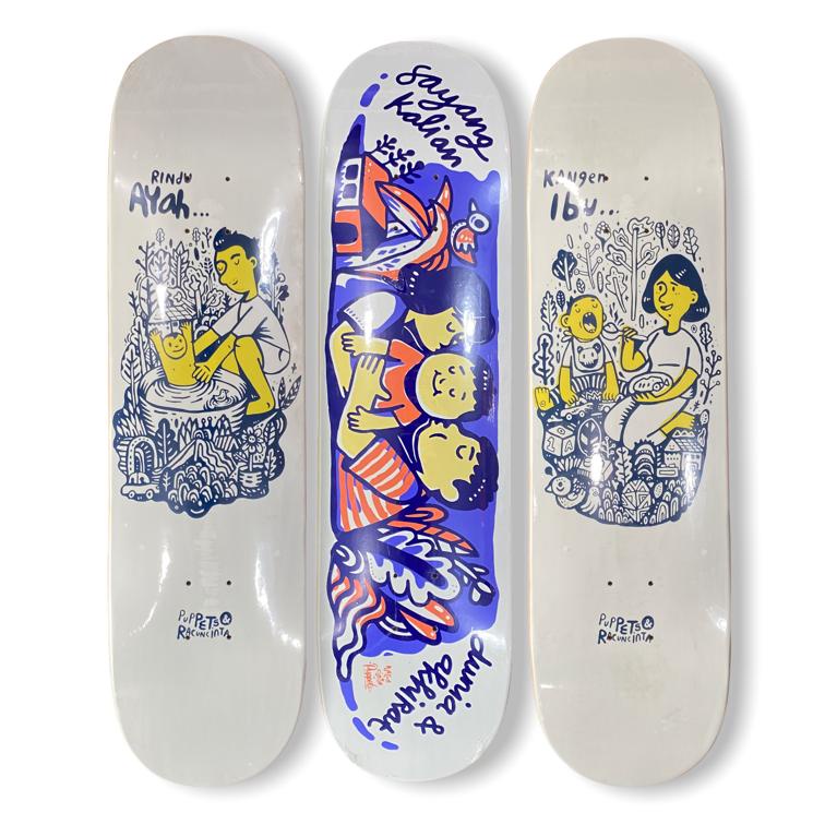 Puppets deck skateboard ayahibu series 2024 Murah Pemula original papan skate board