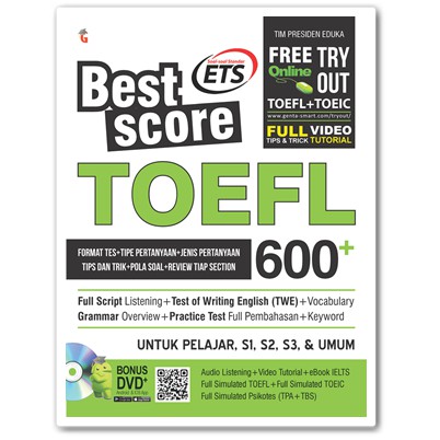BEST SCORE TOEFL 600+
