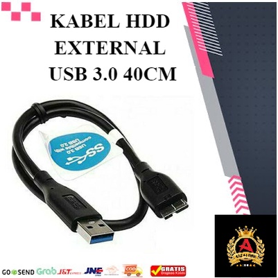 KABEL HARDDISK EXTERNAL / KABEL HDD EXT / KABEL HARDISK EXT / KABEL HDD EXTERNAL USB 3.0 40CM MURAH