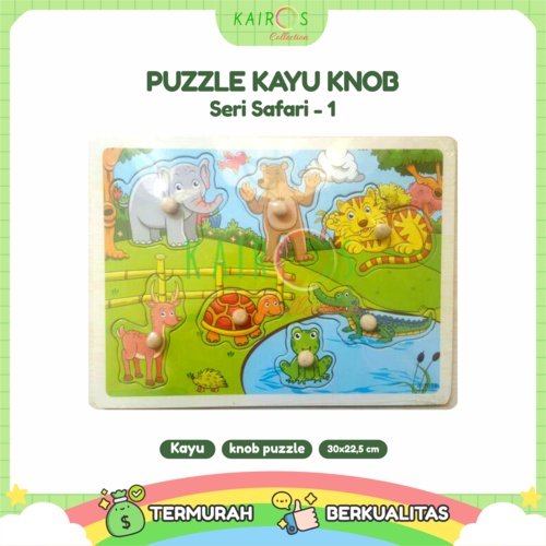 Puzzle Anak Kayu Knob Safari