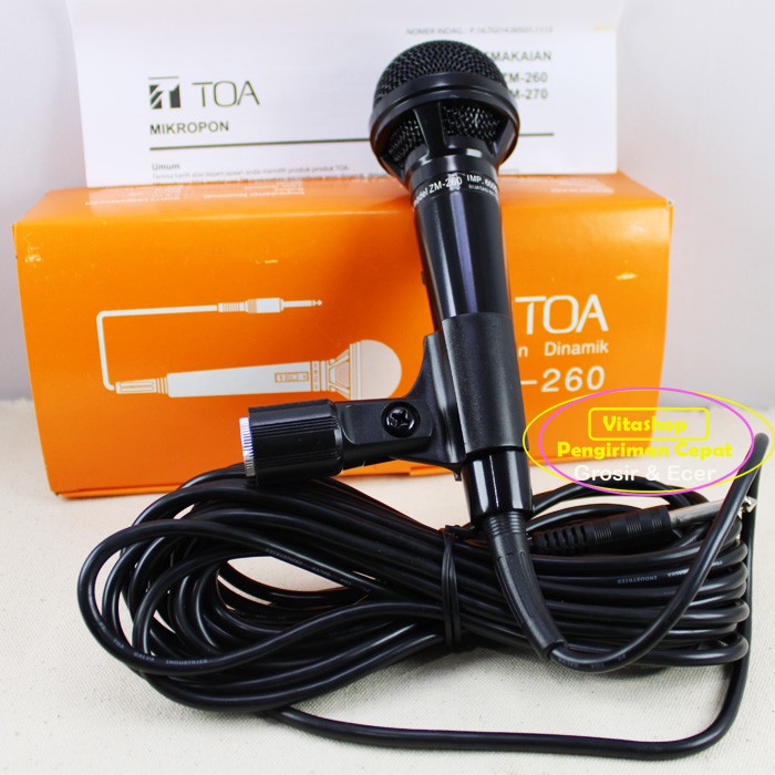 Mik TOA ZM-260 Mic Kabel Mikropon / Microfone Mic/Mikrofhone Original