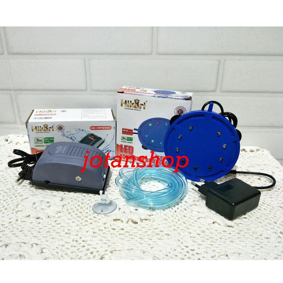 PAKET HK ABL 9 LED Air stone airstone bubble lamp lampu gelembung udara aerasi aquarium