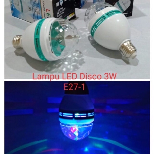 Lampu disco putar rotate full colour mini bar cafe