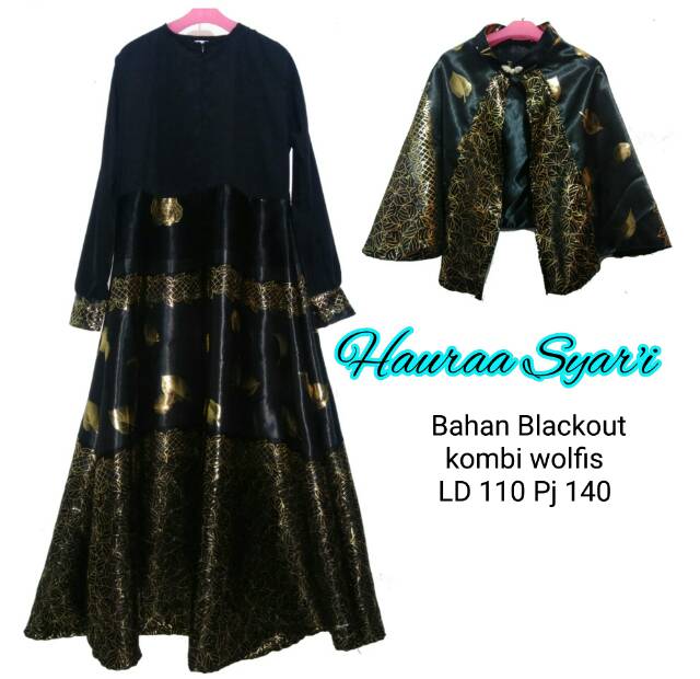Gamis Premium Blackout Hauraa by Aleena