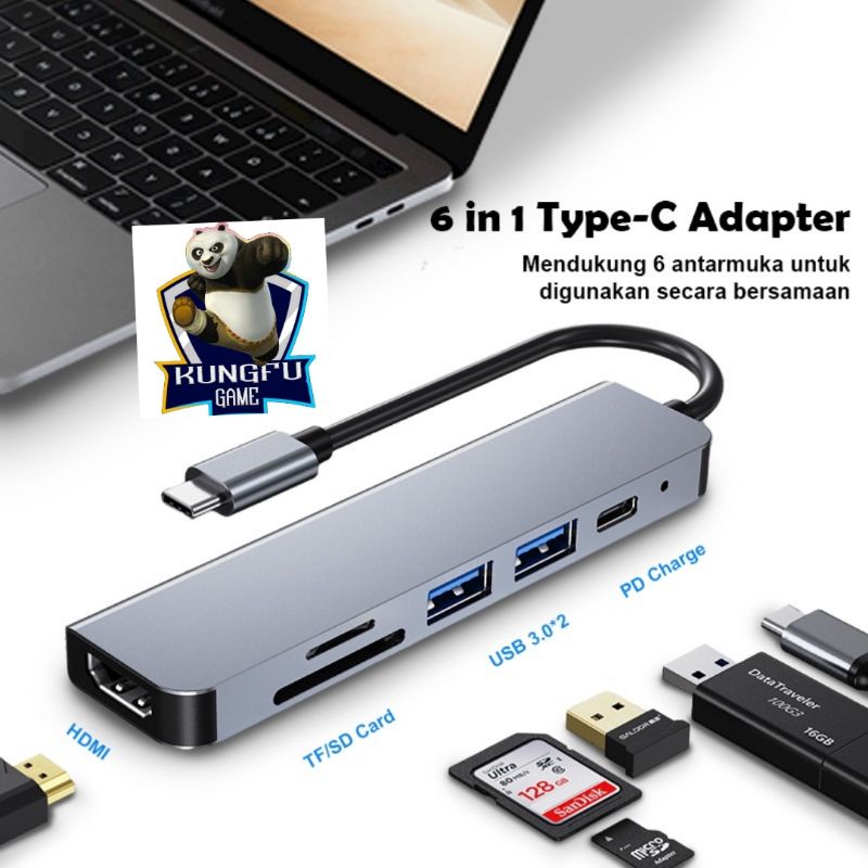 USB hub 6 in 1 USB 3.0 multiport adapter