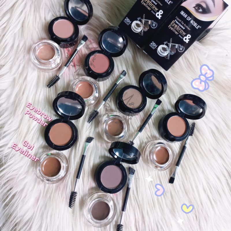 PROMO!! GEL EYELINER&amp;EYEBROW POWDER IMAN OF NOBLE 8366 WATERPROOF 2 IN 1