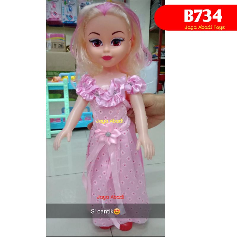 Mainan Boneka Cewek Cantik Bisa Bunyi Suara Lagu Ukuran Besar panjang 40cm B734