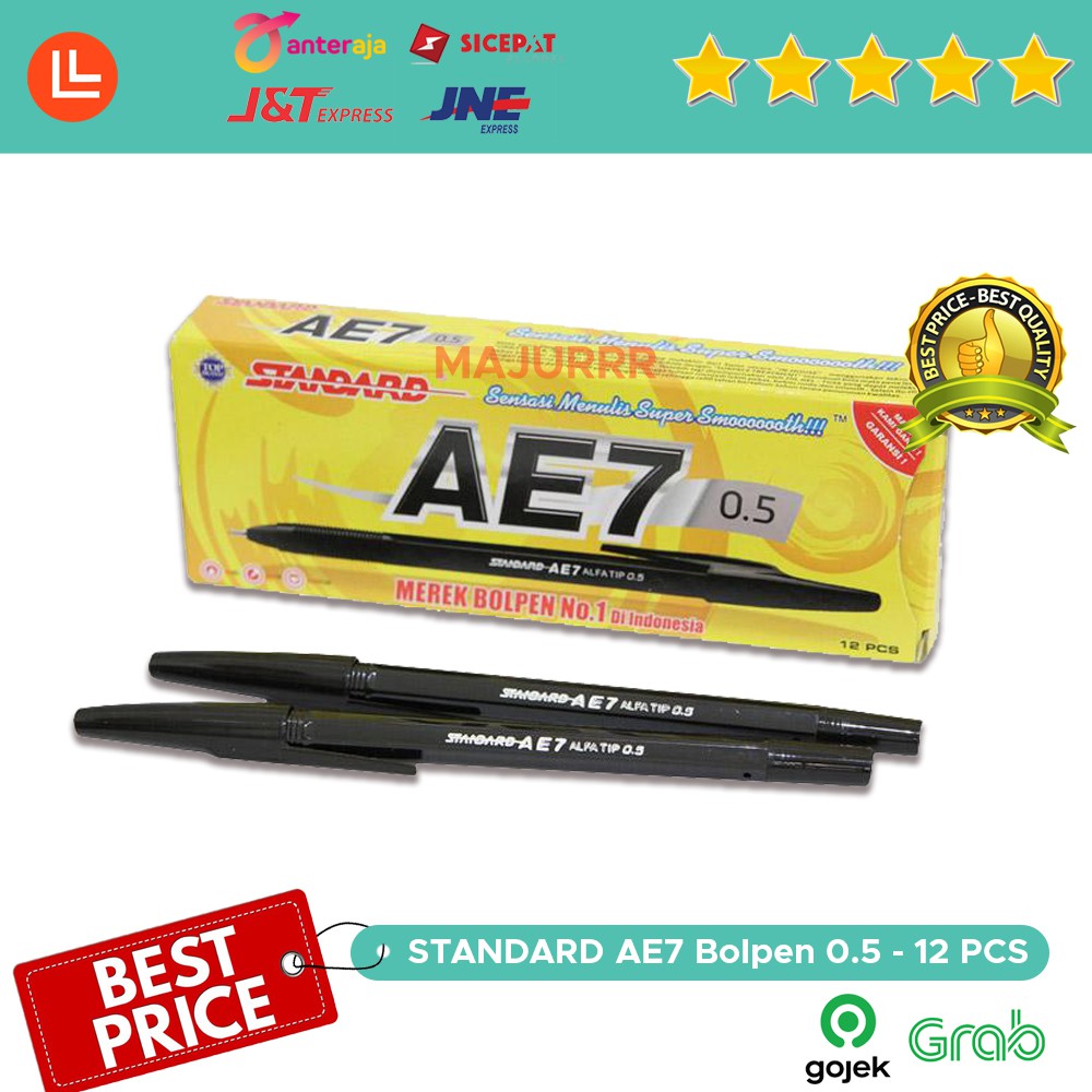 

Pulpen Standard AE-7 Hitam / Pena Pen AE7 isi 12 PCS