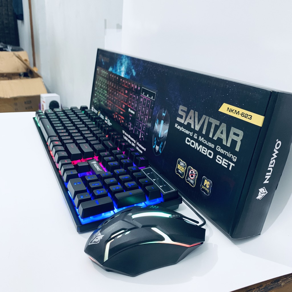 Paket Gaming Keyboard &amp; mouse Nubwo NKM 623 Savitar Anti Ghosting