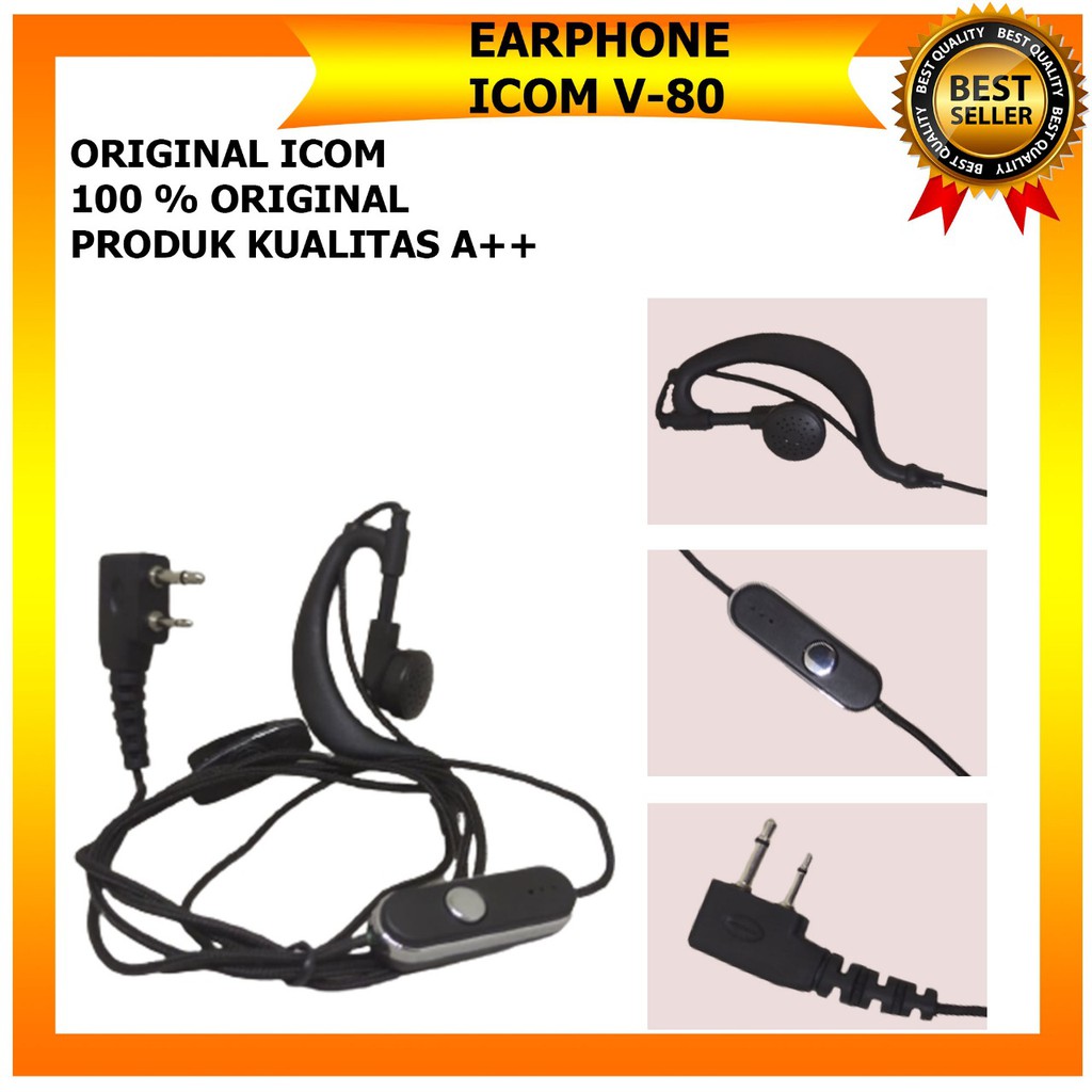 Earphone HT ICOM V80 Headset ICOM V-80 Handfree HT I-COM V 80