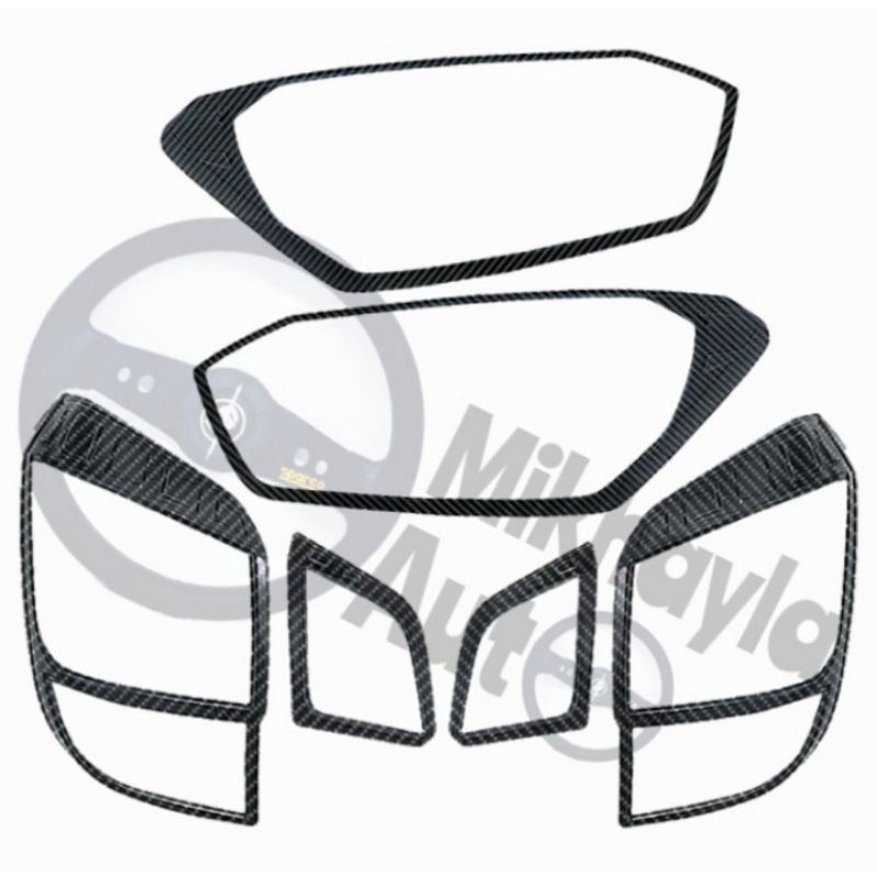 Garnish Lampu Carbon Toyota Agya 2017-2022