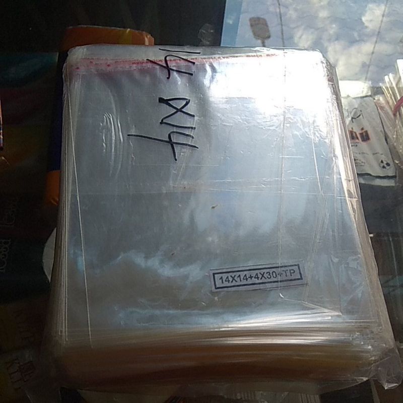 

kantongan plastik opp ukuran 14x14