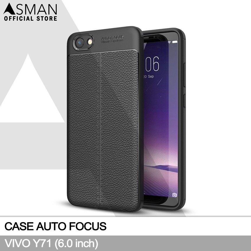 Auto Focus VIVO Y71 (6.0&quot;) | Soft Case Leather Premium - Hitam