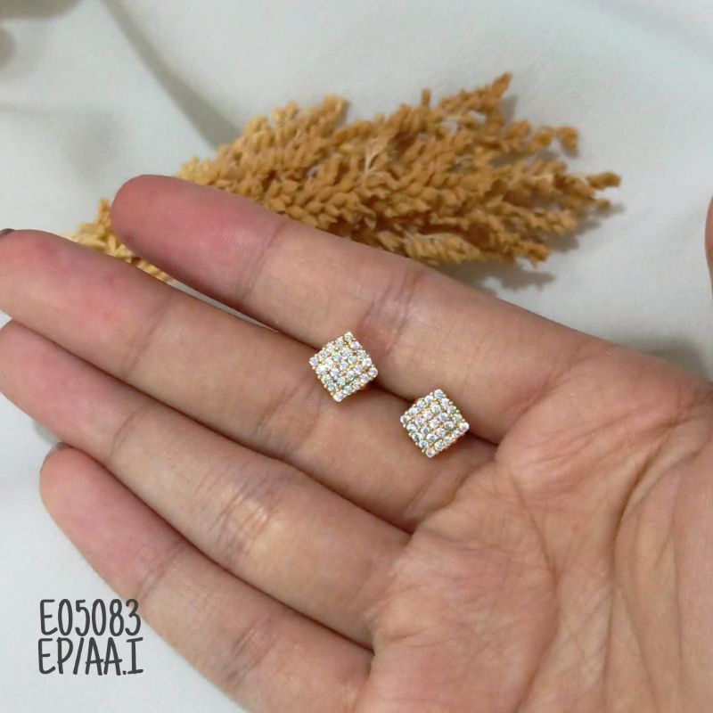 Anting Tindik Meilyn Zircon Warna Silver E05066 E05083