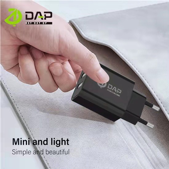 DAP D-A4 Wall Charger Dual Output Fast Charging 2.4A - 1 Kotak 20 Pcs