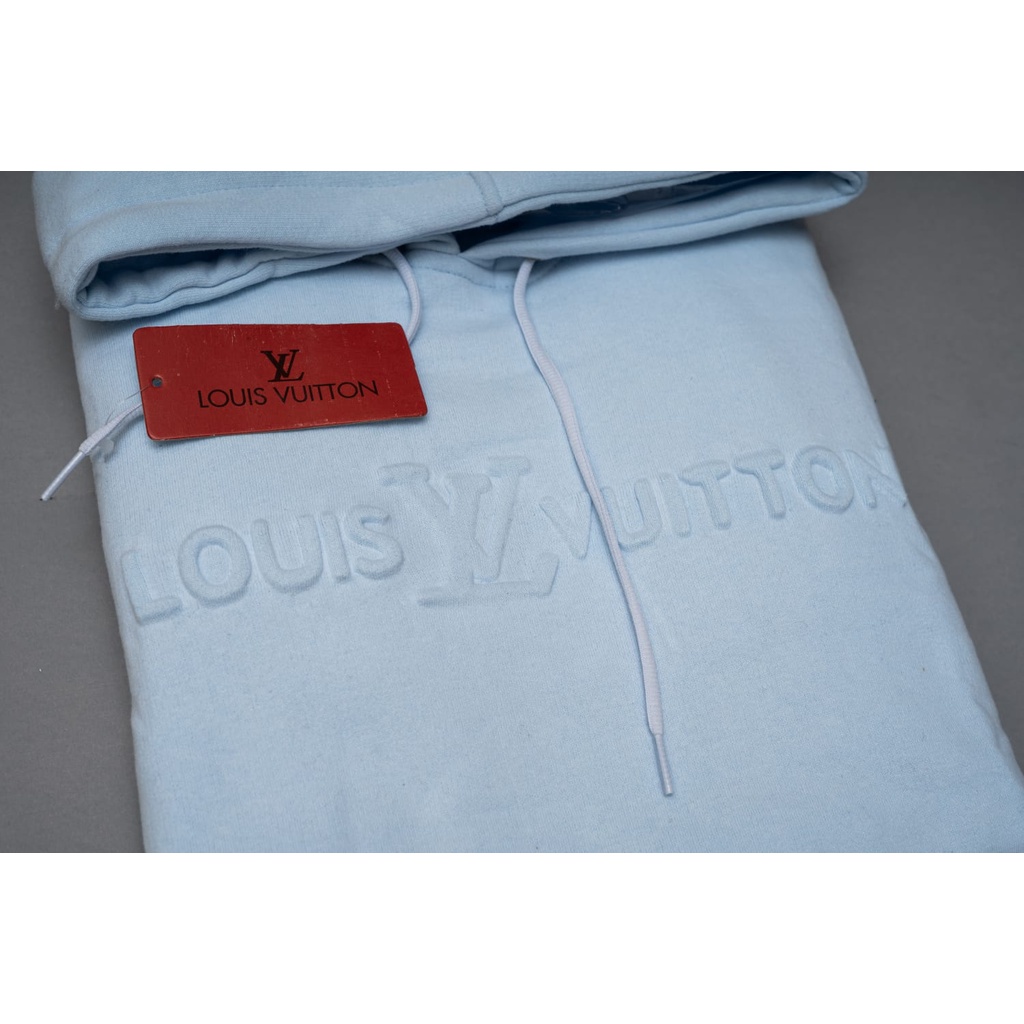 HOODIE SWEATER LOUIS VUITTON LV EMBOSS FONT TIMBUL FULLTAG HIGH QUALITY