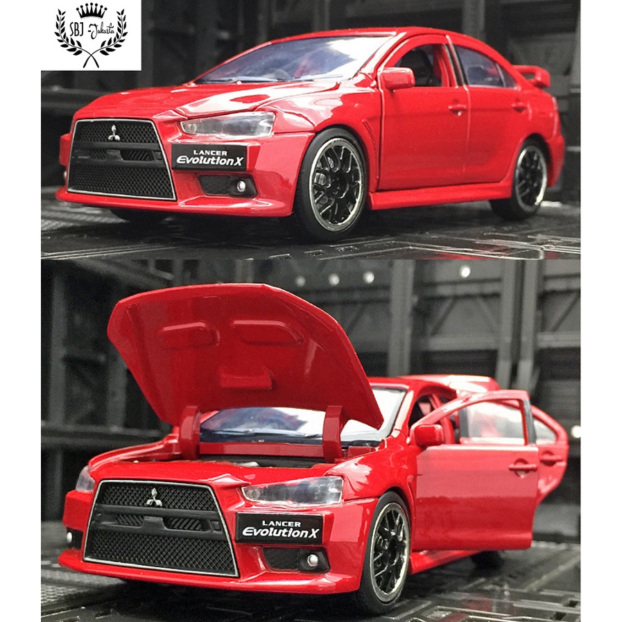 Diecast Mobil MITSUBISHI LANCER EVOLUTION X JDM SKALA 1:32