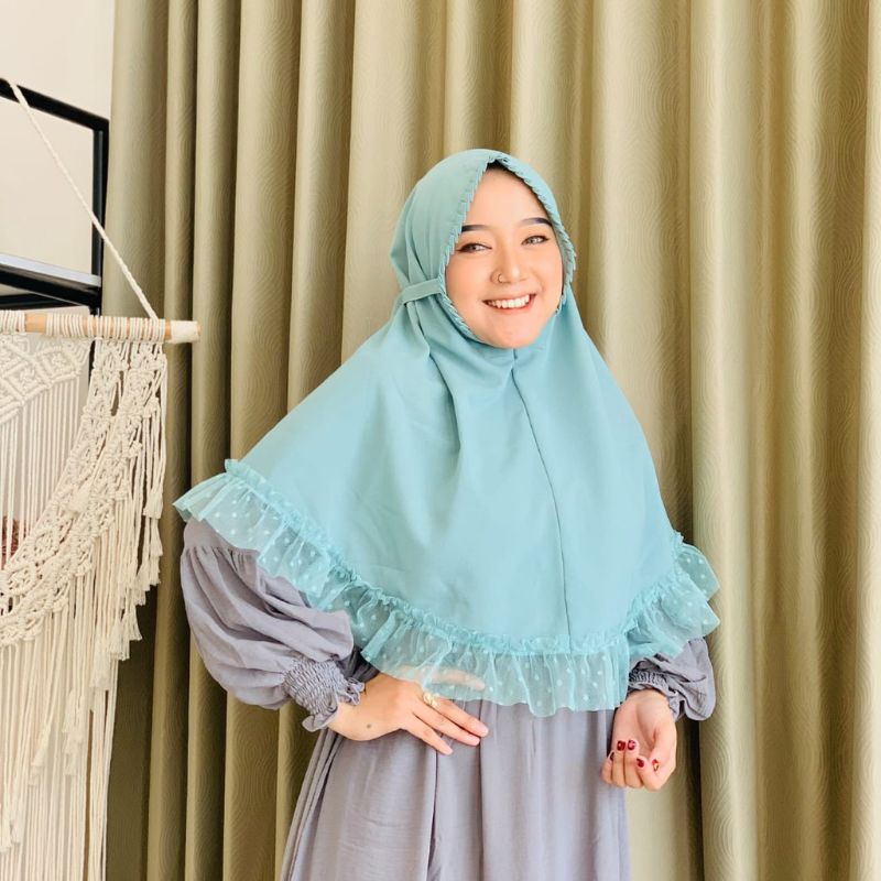 (BISA COD) Hijab Bergo Lipit Doty / Bergo Maryam Tile Lipit Diamond Premium