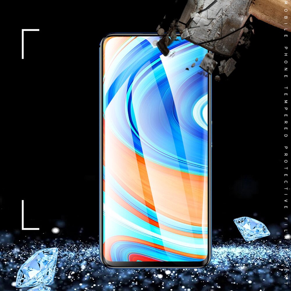 9D Tempered Glass Film for Xiaomi Redmi Note 9S Note 9 Redmi 9T 9A 9C Poco X3 Pro NFC Poco M3 Redmi Note 10 Note 8 Full Cover Glue Screen Protector BY