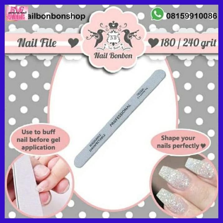 

MANIPEDI- NAIL FILE 180 / 240 GRIT. NAIL FILE GEL PREP.NAIL FILE GEL OFF. BUFFER -ASIII.
