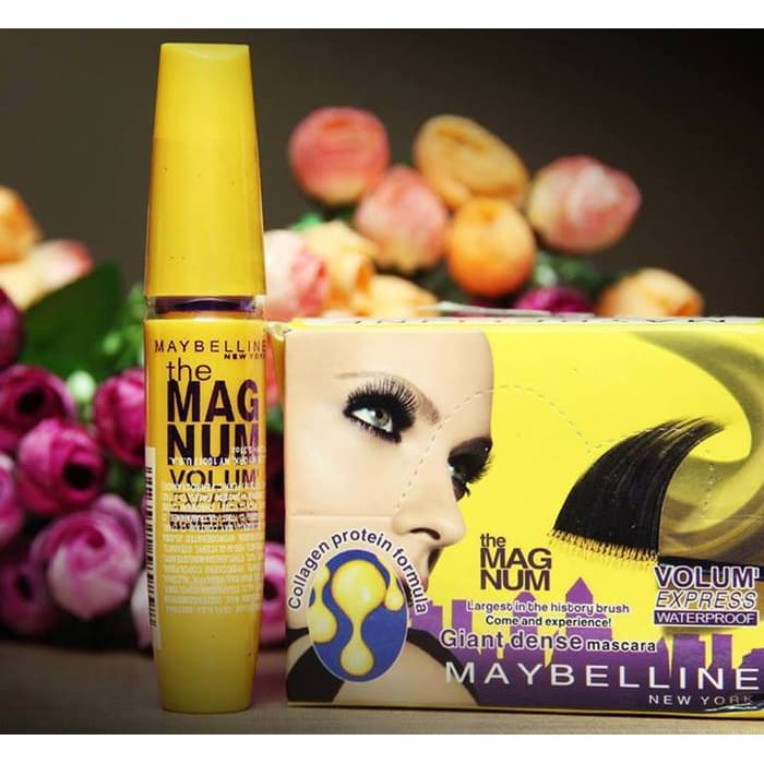 Mascara The Magnum Volume Express Waterproof Maybelline Kuning / Maskara Magnum Volum Expres Maybel