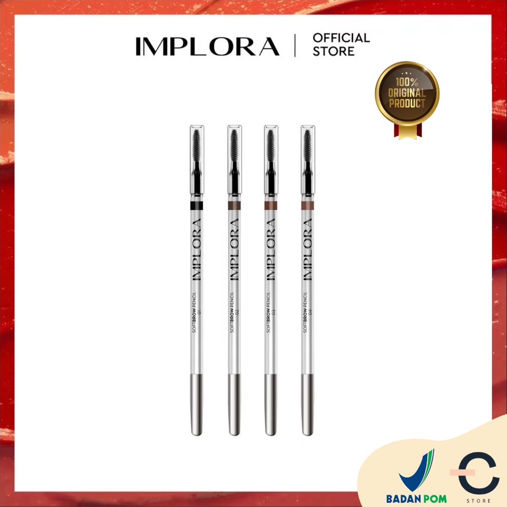 [BPOM &amp; ORI] IMPLORA New Softbrow Pensil | Implora Eye Pencil | Implora New Softbrow Eye Pencil | Pensi Alis