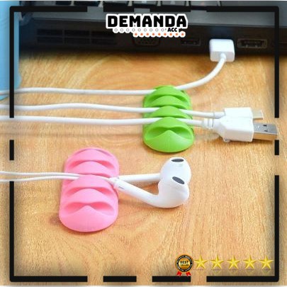 Cable Organizer Klip Kabel Gadget Smarpthone PC Laptop Table Office