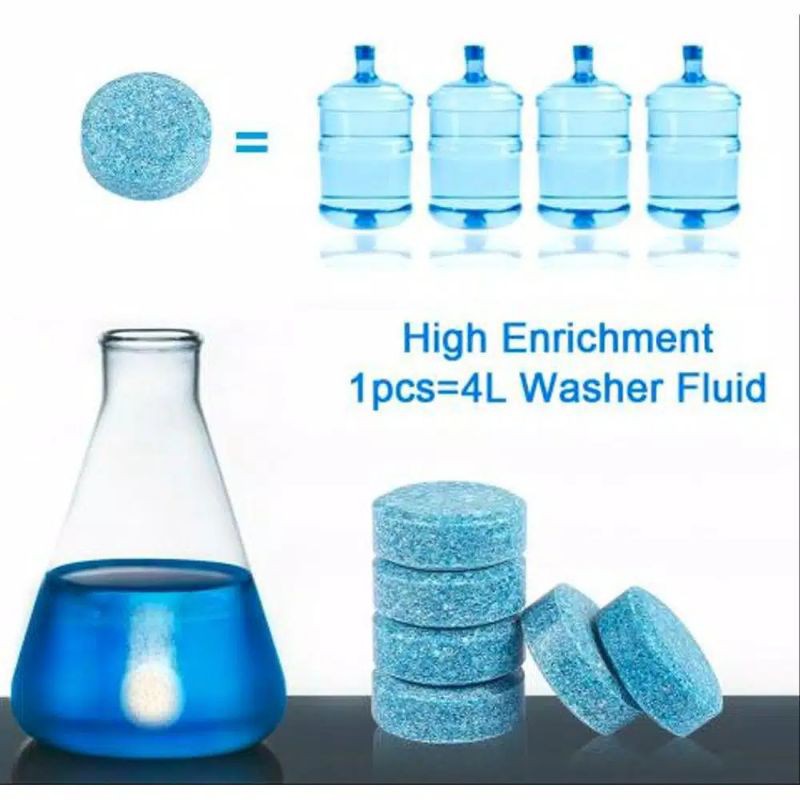 Sabun Wiper Tablet Pembersih Kaca Mobil Glass Cleaner Toilet Closet Blue Biru Obat Anti Jamur Soap