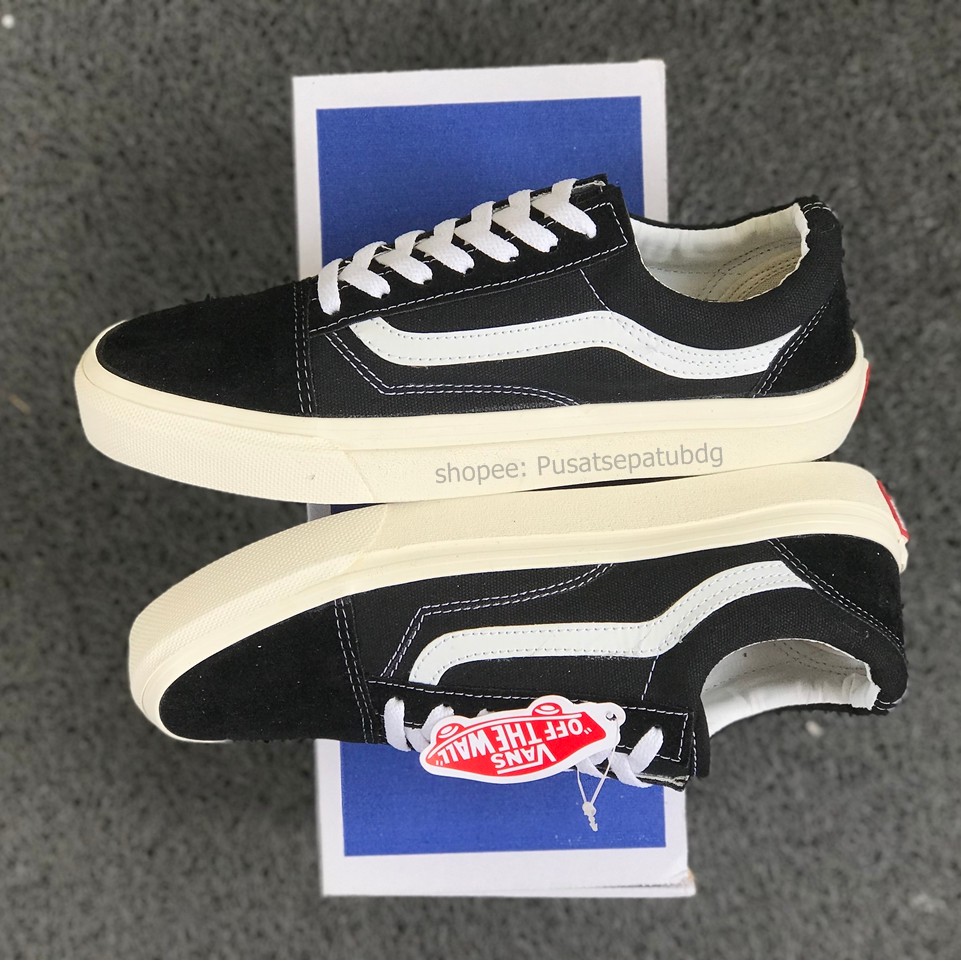 VANS OLDKSOOL OG BLACK WHITE BOX BIRU