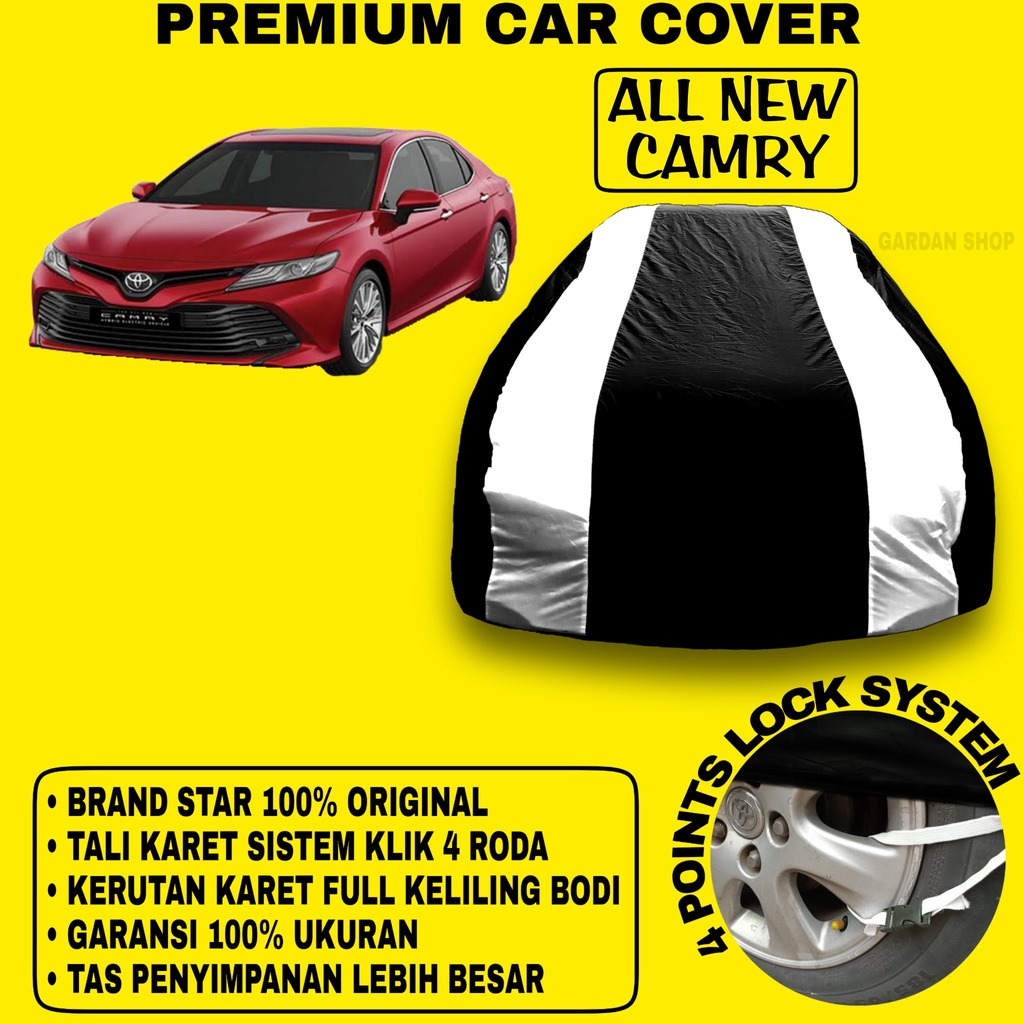 Body Cover ALL NEW CAMRY Sarung Strip SILVER Penutup Pelindung Bodi Mobil All New Camry PREMIUM