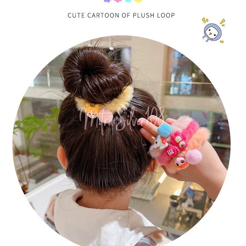 [MS108] KCR 12 - IKat Rambut Karakter Bulu Halus Fashion Lucu Wanita Korea Anak Perempuan Gelang