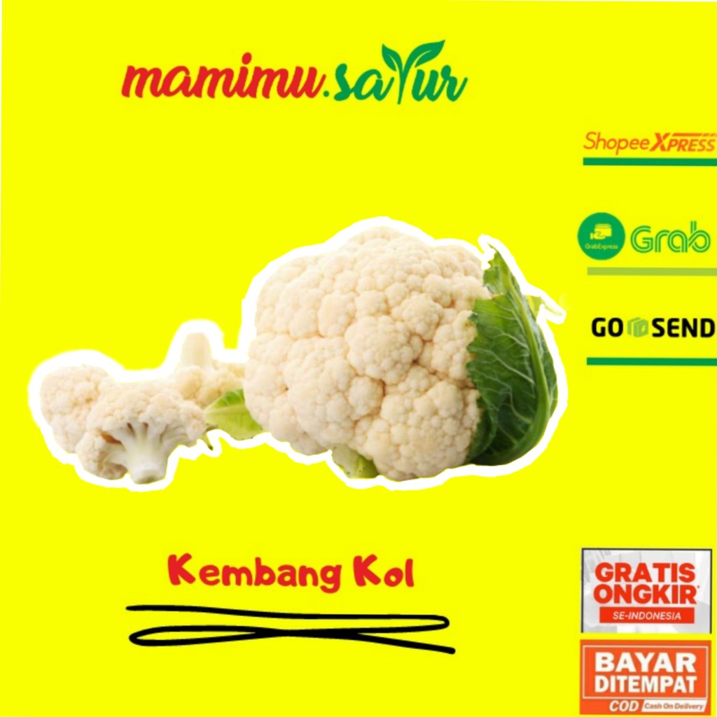 

SAYUR SAYURAN SEGAR FRESH KEMBANG KOL BUNGA KOL KUBIS LOBAK - 1 KG