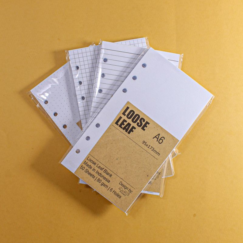 

Loose Leaf Isi Binder A6 6 lubang 80gsm