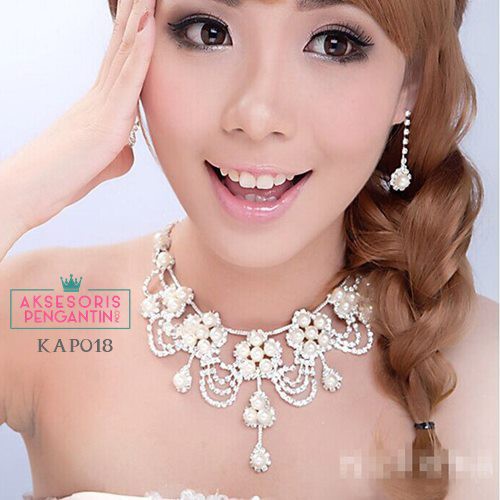 [READY STOK] AKSESORIS KALUNG ANTING SET PESTA NECKLACE WEDDING MODERN KAP018