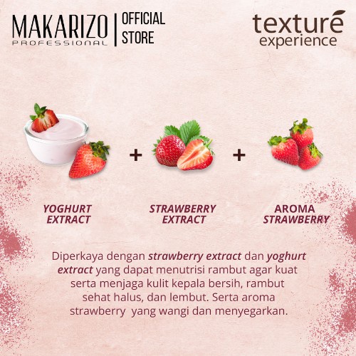 Makarizo Professional Texture Experience Shampoo &amp; Conditioner 250ml / Strawberry Yoghurt / Black Chocolate / Vanila Milk / Green Tea Butter