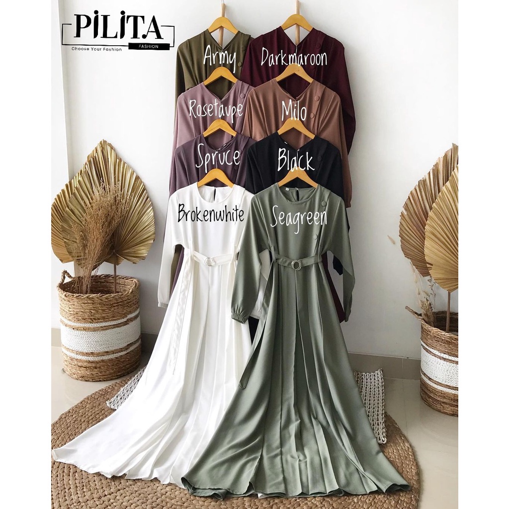 IL - Mahya Dress Gamis Wanita Muslim | Maxy Dress Wanita Belt Terkini