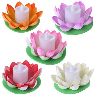 Lampu Malam Tidur Led Bentuk Bunga Teratai Anti Air Untuk