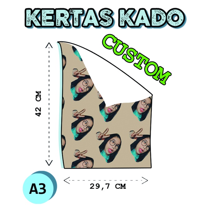 

custom kertas kado / pembungkus kardus / untuk hadiah / gift / souvenir / murah