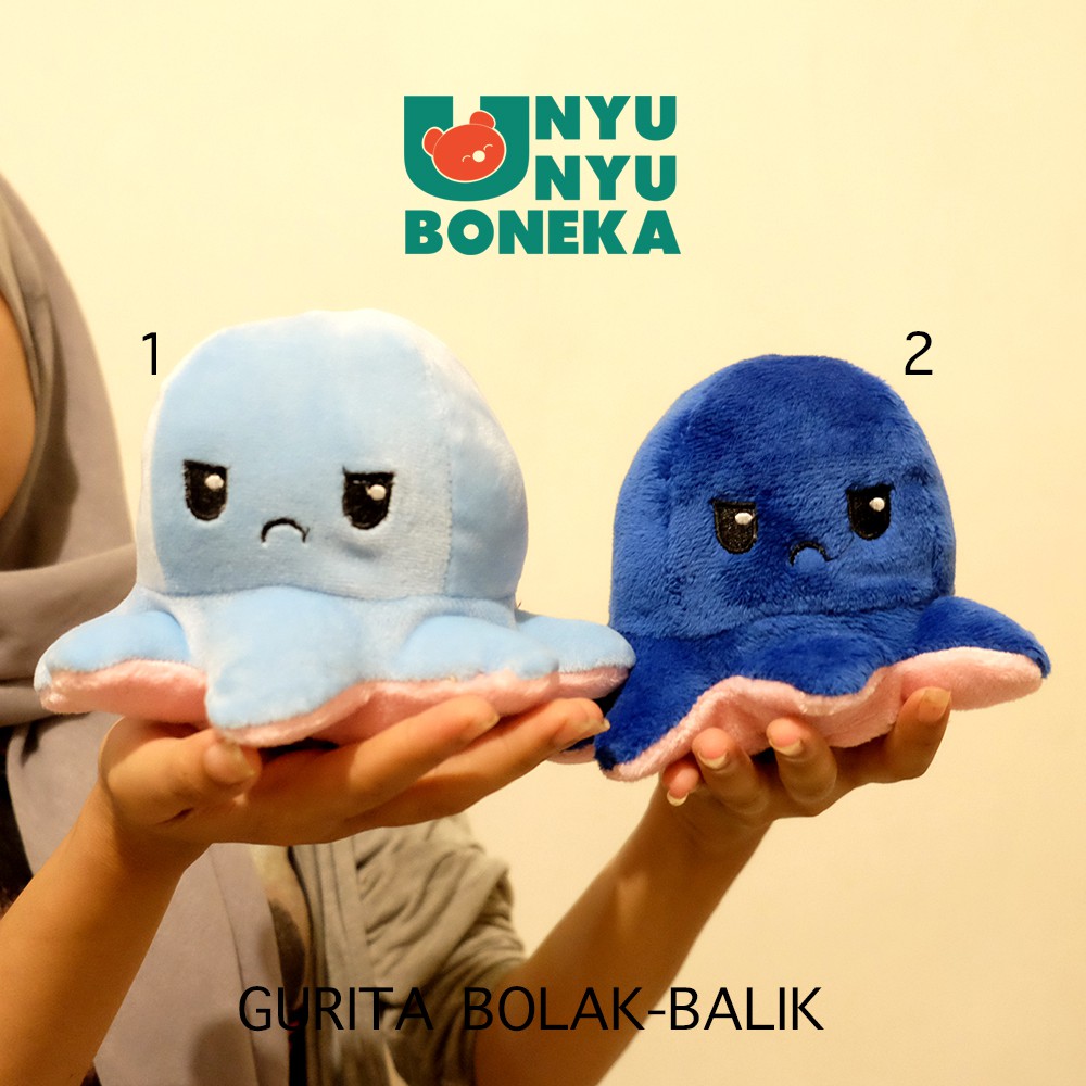 Boneka soft gurita animal bolak balik gurita gurita kado ikan laut