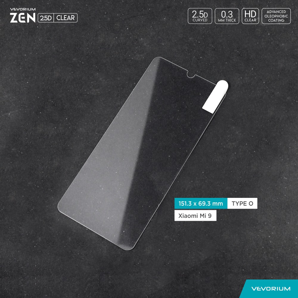 VEVORIUM ZEN 2.5D Clear Xiaomi Mi 9 Mi9 Tempered Glass Anti Gores Kaca Screen Guard