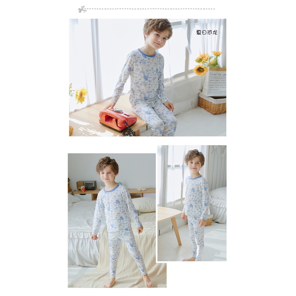 BAJU TIDUR ANAK PIYAMA ANAK LUCU SETELAN KOREAN STYLE PREMIUM LEMBUT LAKI-LAKI 2 KJ