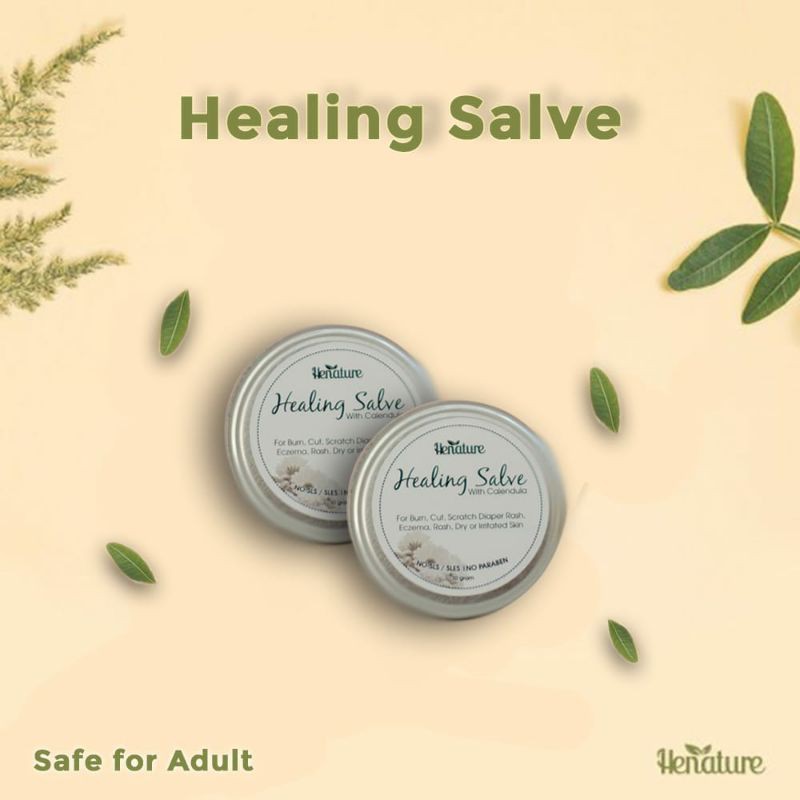 Henature Healing Salve Calendula Cream Eczema Kulit Sensitif Ruam Popok Bekas Luka