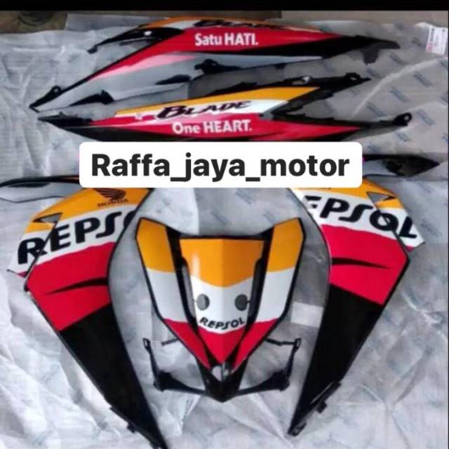 Paketan cover body depan belakang sayap Honda Blade Repsol 2014