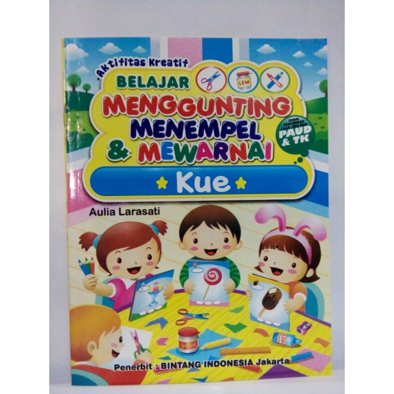  buku  anak kreatif PAUD  dan TK belajar  menggunting menempel 