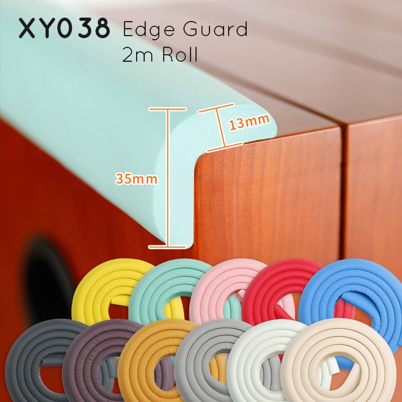 SKIDA Baby Safe XY038 [200cm] Foam Edge Guard - Strip Pelindung Siku Sudut Meja Lemari Tebal