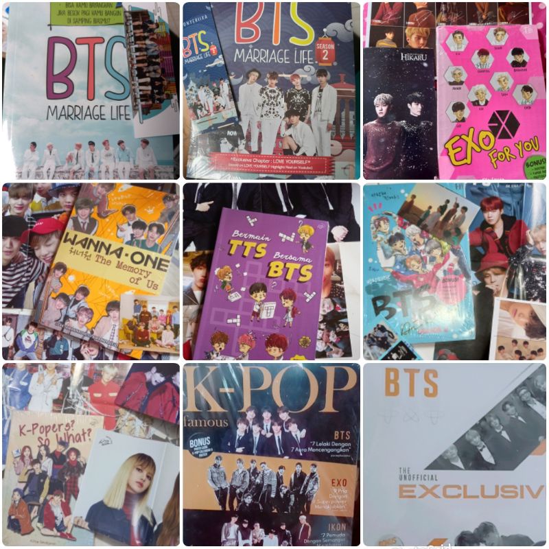 BUKU BTS MARRIAGE, BTS DIARY, KPOP FAMOUS, EXO SALAH GAUL, WANNA ONE, BLACKPINK
