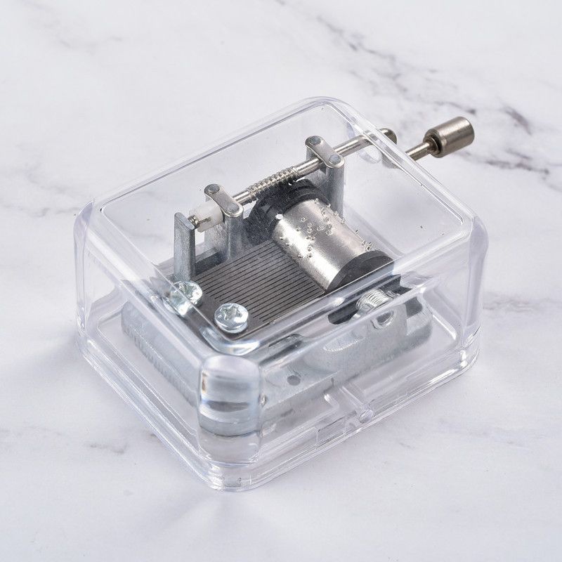 Kotak Musik Ulang Tahun Music Box Silver Happy Birthday Acrylic Manual Engkol Akrilik Antik Hadiah Kado Kekasih