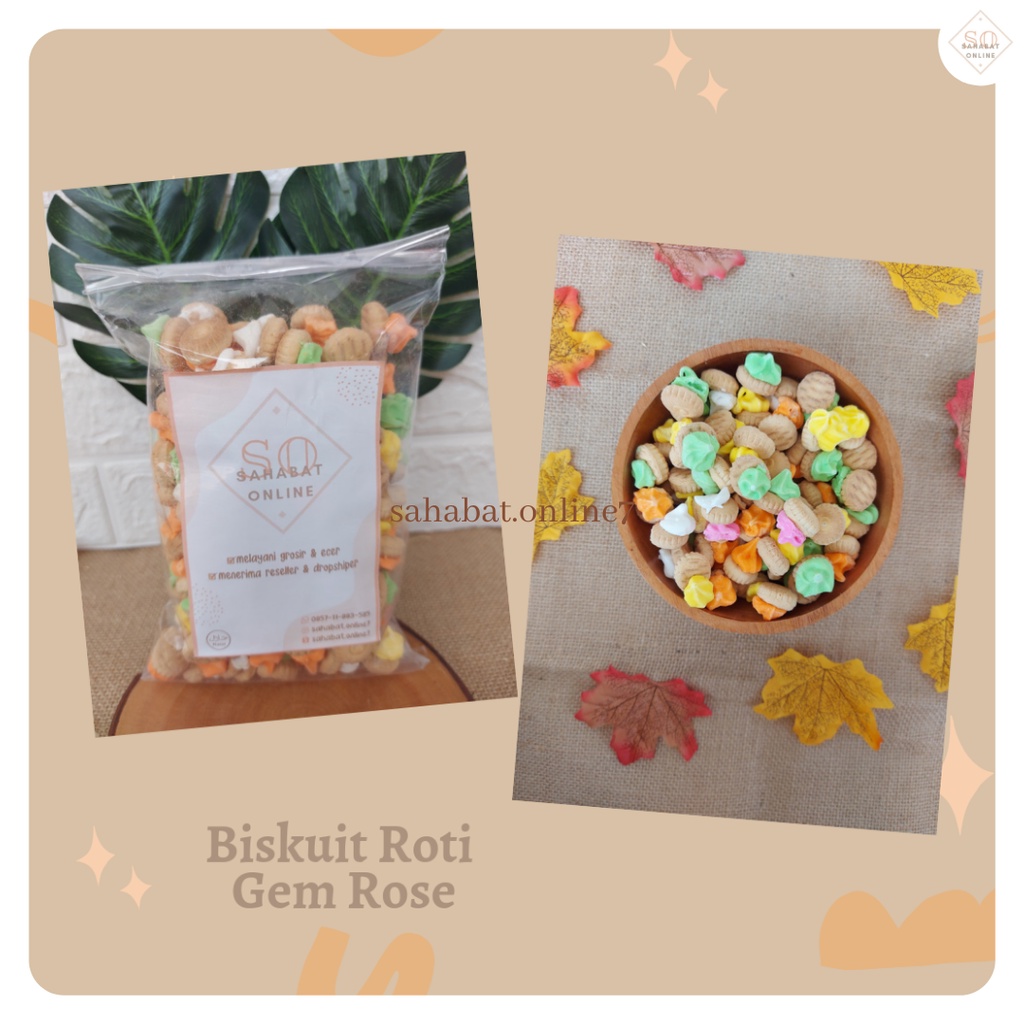 

BISKUIT ROTI GEM KEMBANG ROSE KUE KEMBANG/BISKUIT GEREM KEMBANG ROSE/MONAS JAJANAN JADUL SNACK MANIS GURIH