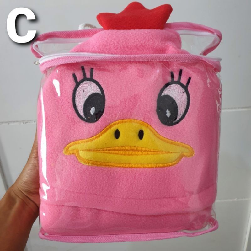 Selimut Topi Bayi Boboko Double 72x72 Cm Premium Blanket Tebal Baby Blanket Karakter Tas